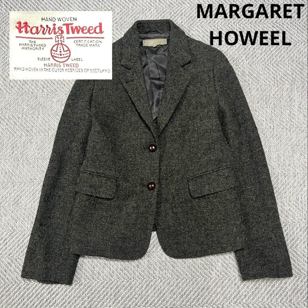 美品✨️ マーガレットハウエル ハリスツイード テーラードジャケット くるみボタン