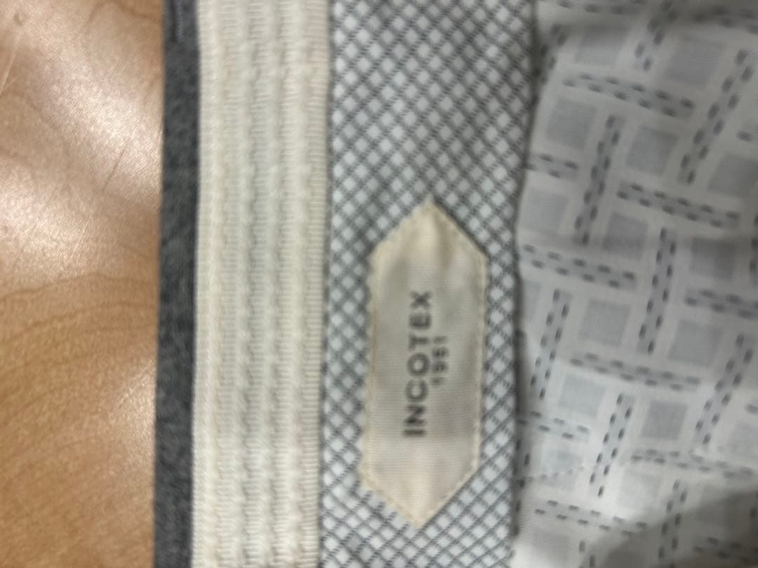 インコテックス　ライトグレー カーゴスラックス ウール SUPER 100'S