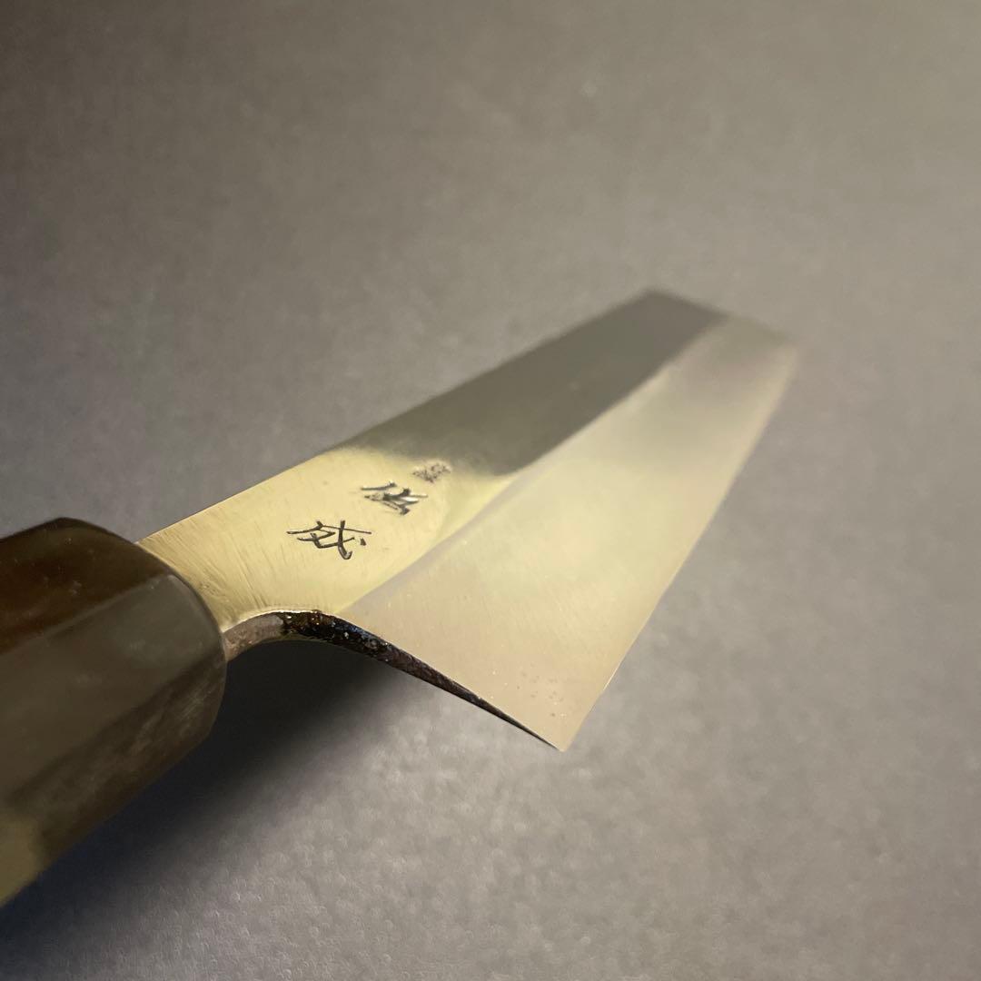 スケナリ　佑成　本焼　薄刃　和包丁　刃渡り243mm 8寸　　黒檀八角柄