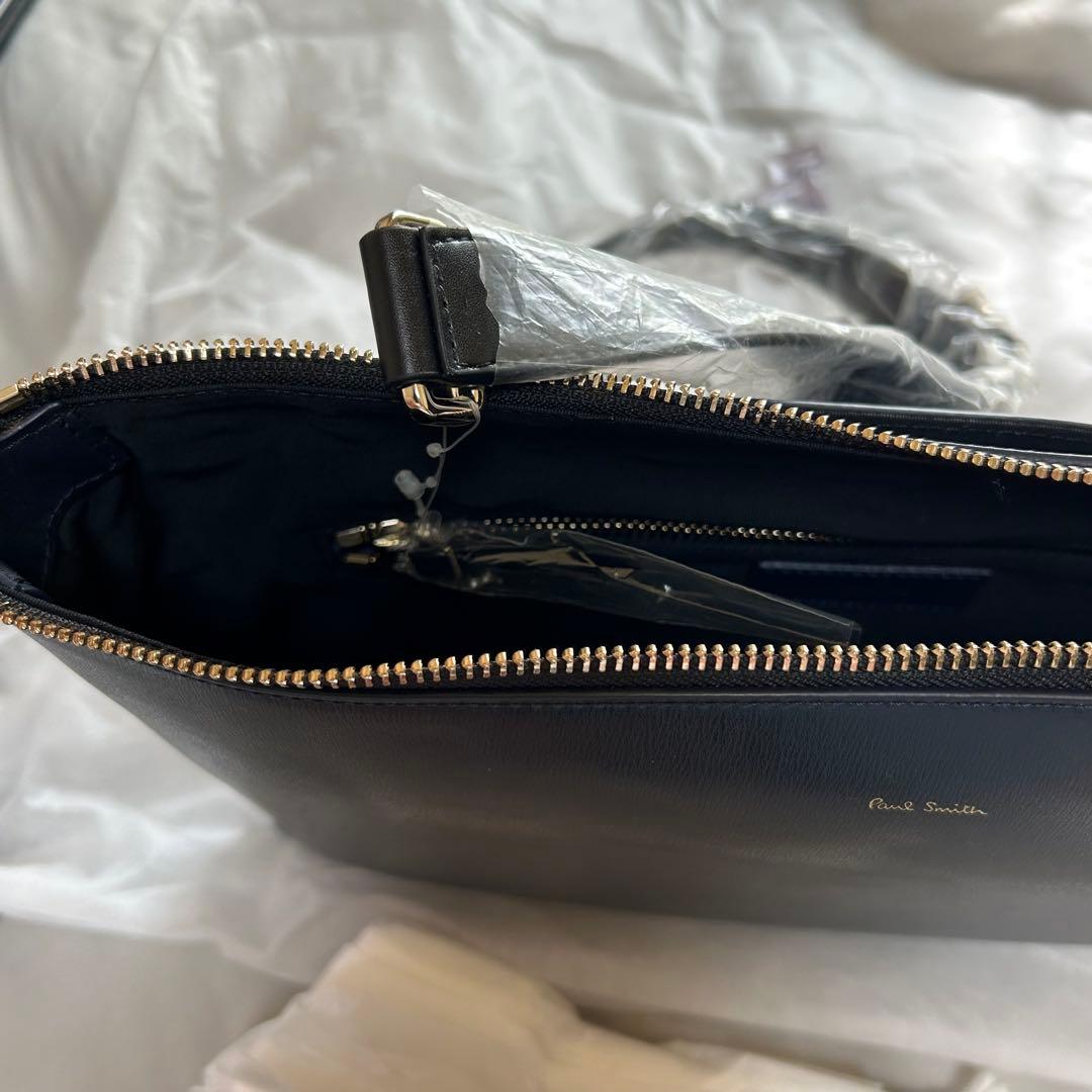 Paul Smith ネイビーレザービジネスバッグ