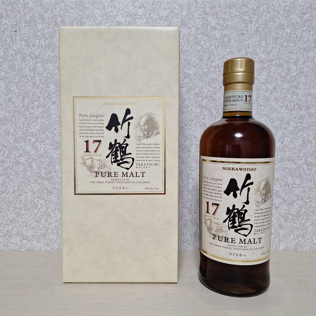 値下げ NIKKAWHISKY竹鶴 17年 ピュアモルト 700ml　箱入り