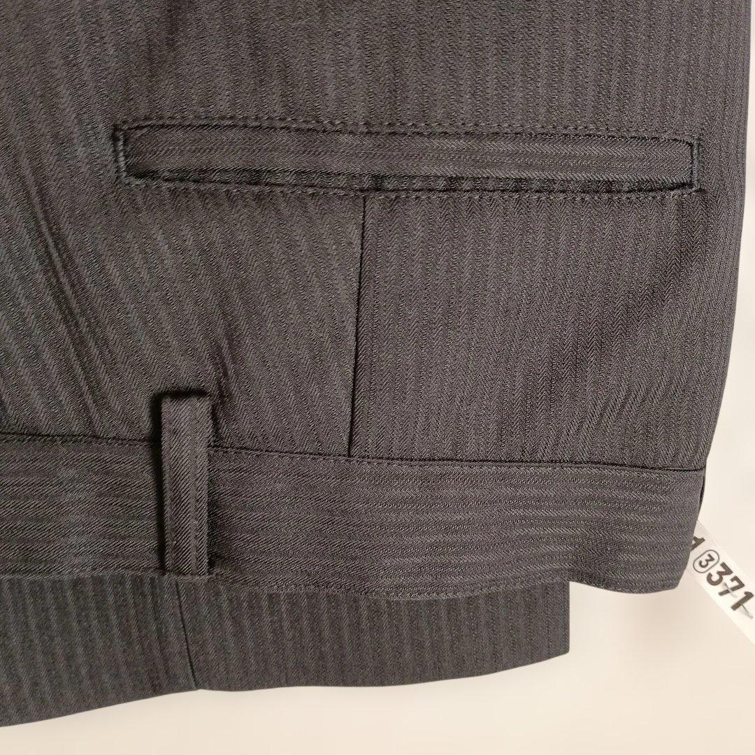 【良品】 スーツ ５点セット 男の子 160cm 黒 ストライプ