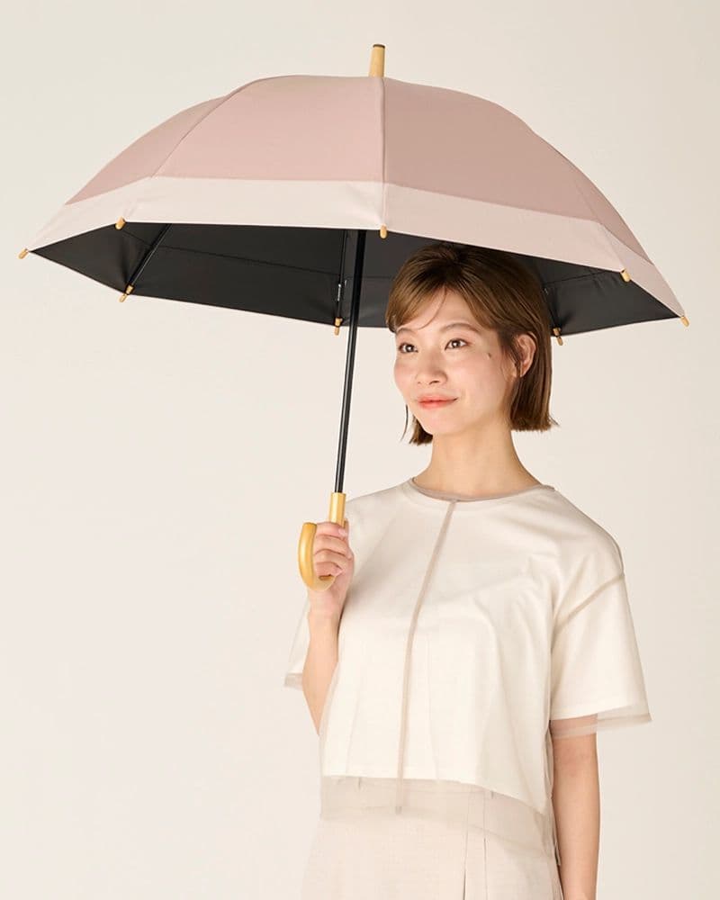 サンバリア100 日傘 長傘 Sサイズ+plus mokuピンク