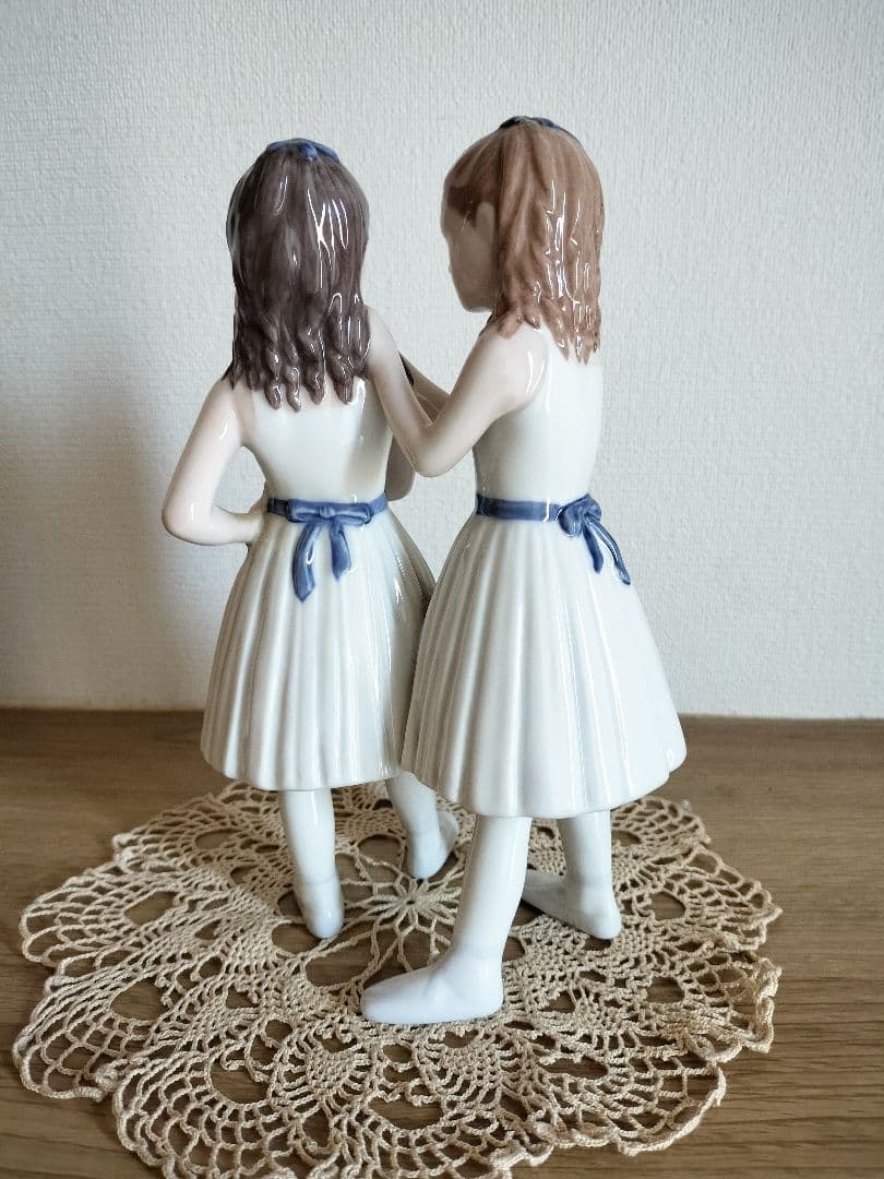 ロイヤル・コペンハーゲン　フィギュリン　バレリーナ バレエ　置物 陶器製 2人
