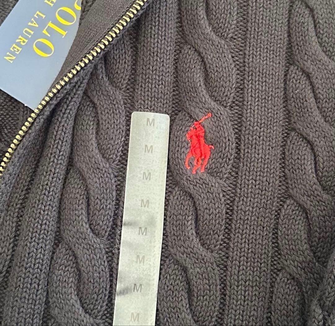 POLO RALPH LAUREN ケーブルニット ハーフジップ メンズ M