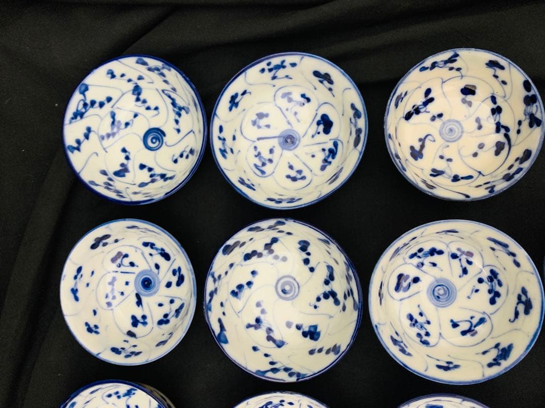 猫叉専用　古伊万里染付　なずな文 煎茶7客 染付なつな文　汲出し