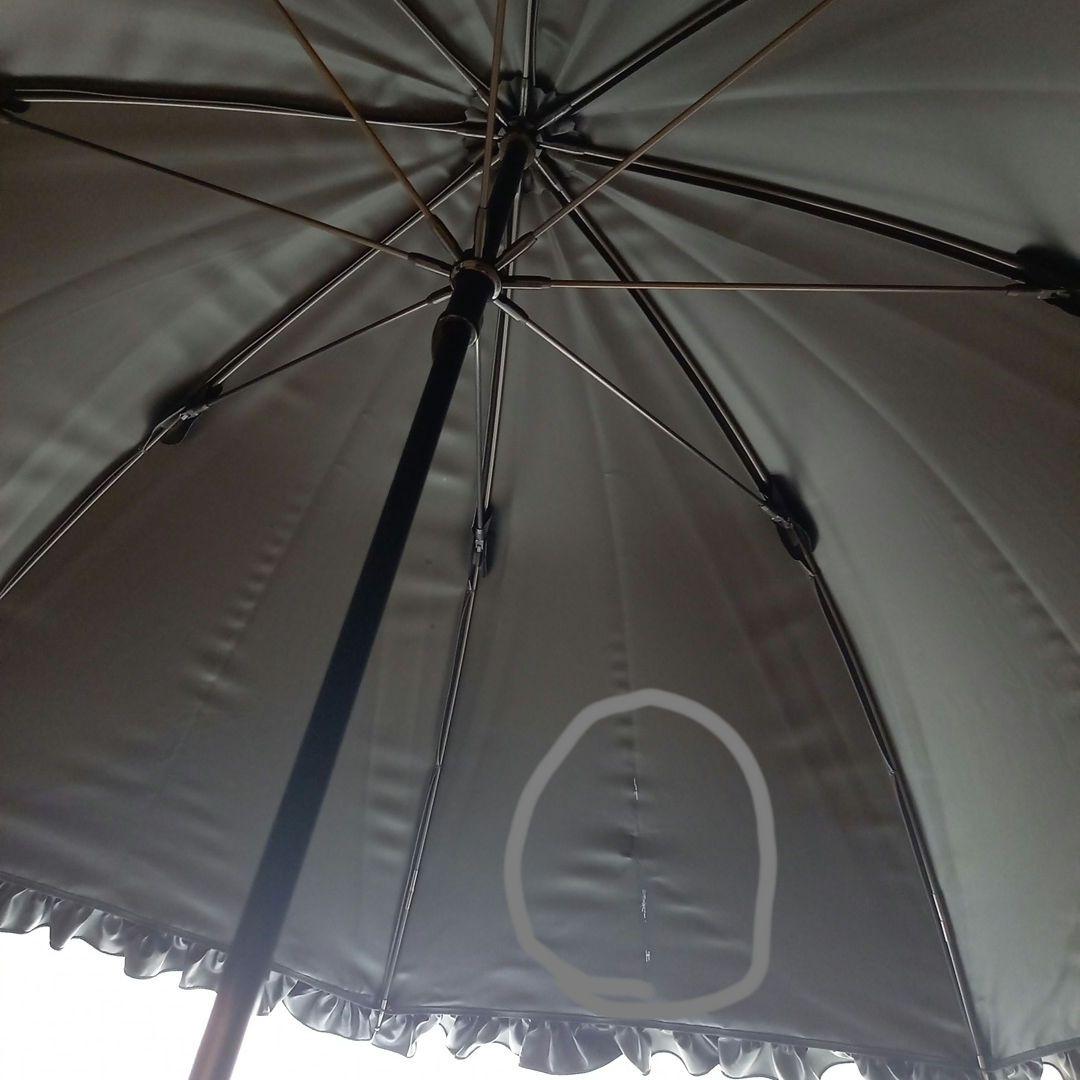 サンバリア100 日傘　長傘　ブラック　フリル　 Mサイズ