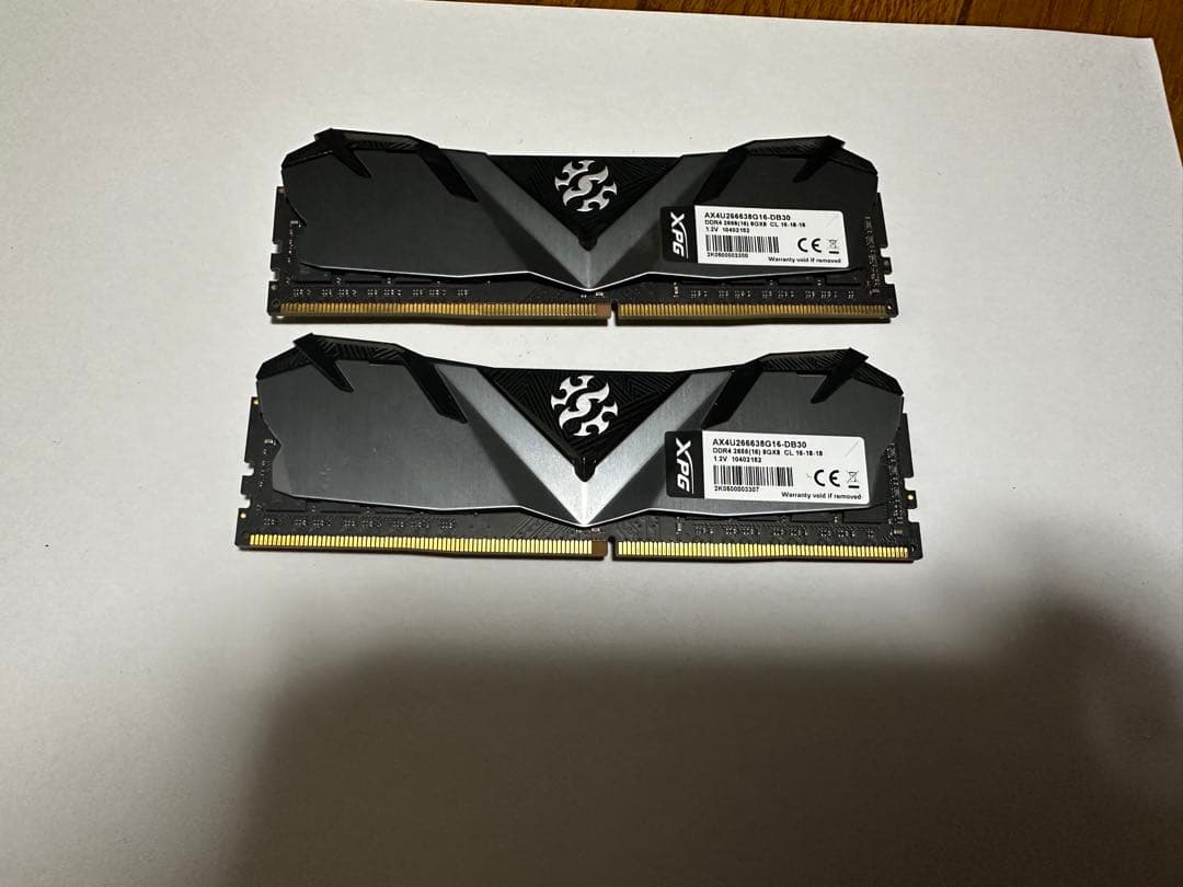 【動作確認済み】ADATA XPG DDR4 2666MHz 8GB 2枚セット