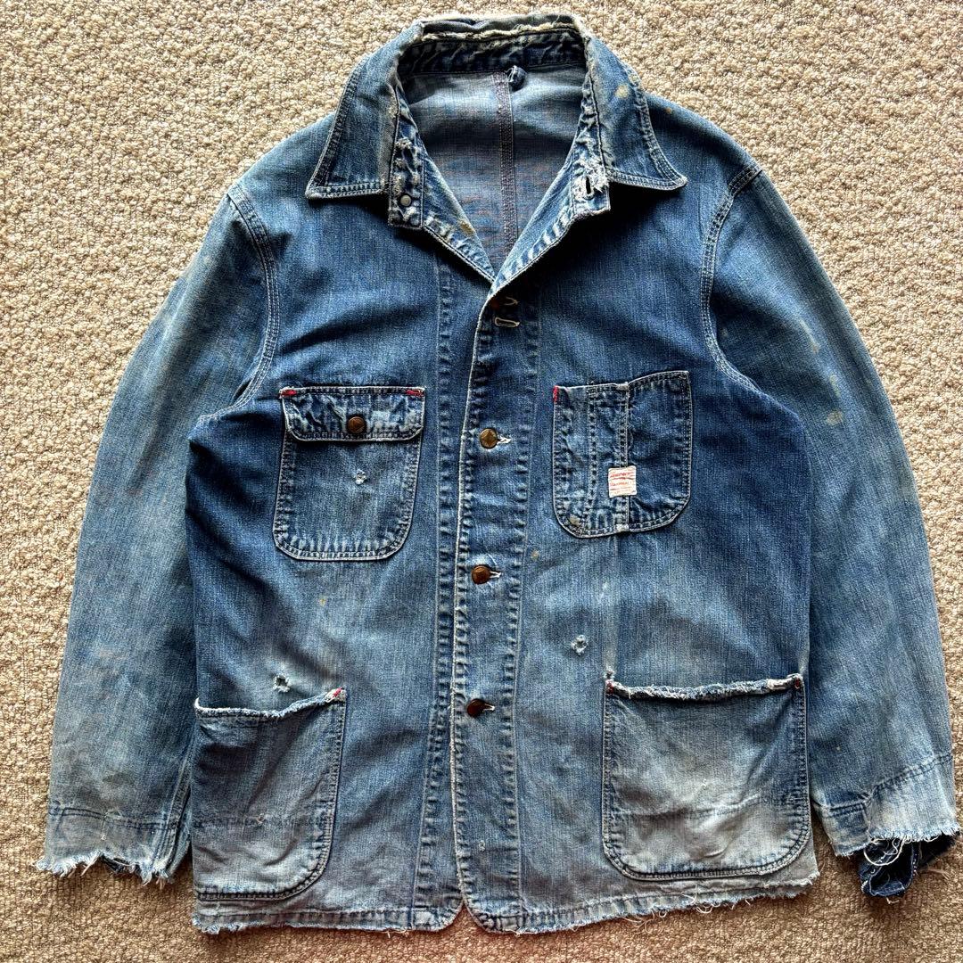 くろさん様【50s】 Sanforized デニム カバーオール 襤褸