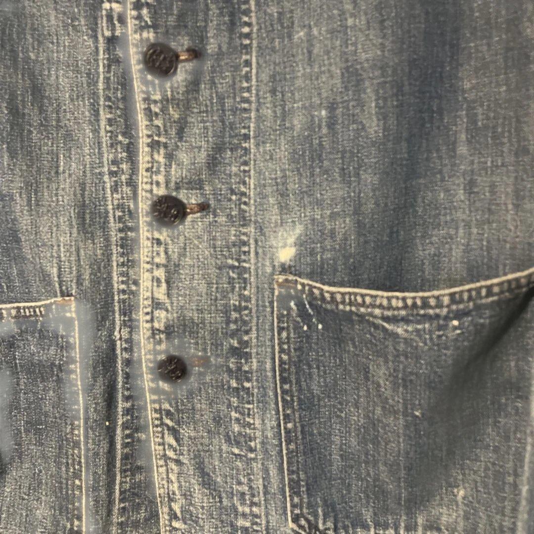 40s us navy ショールカラー ヘチマ襟カバーオール ステンシル　usn