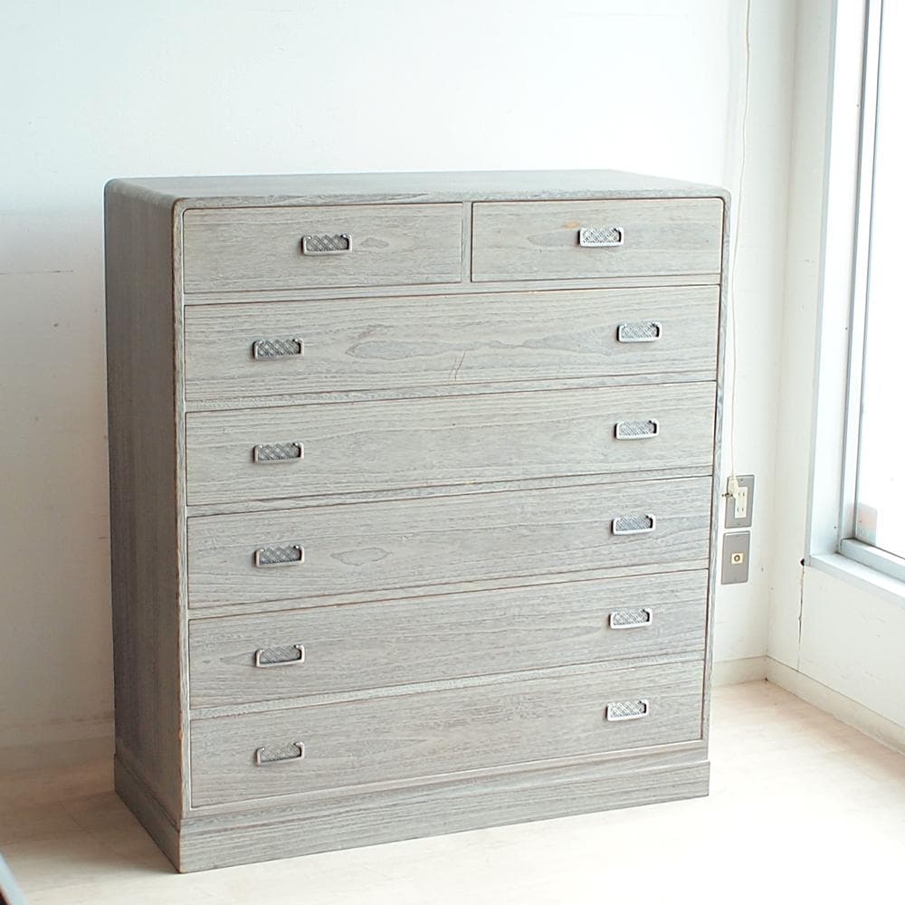 伝統工芸 加茂桐箪笥 桐匠 「柏 正衛」 作 整理箪笥 6段 ZR24077