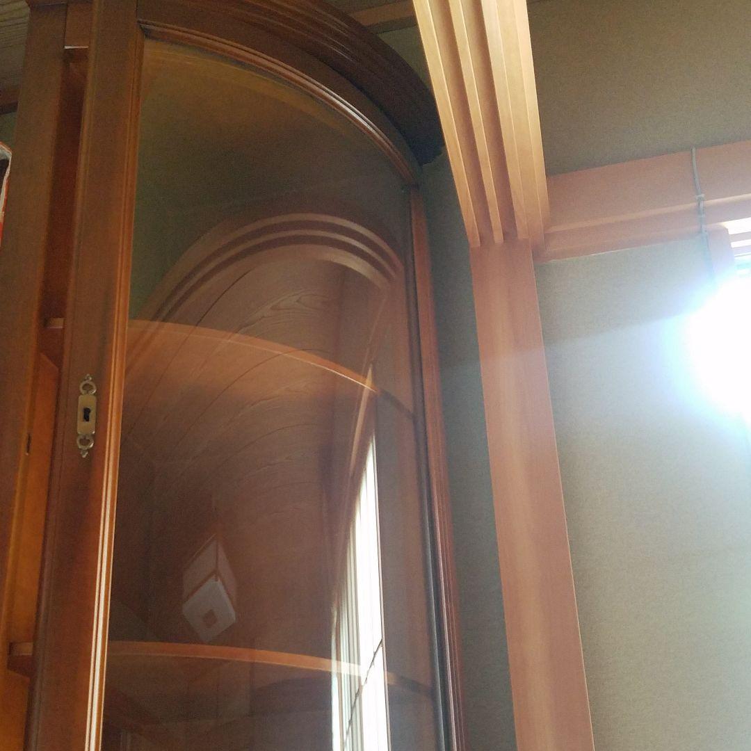 値下げ　コーナー木製家具　ガラス扉　収納飾り棚キャビネット寝室などアンティーク調