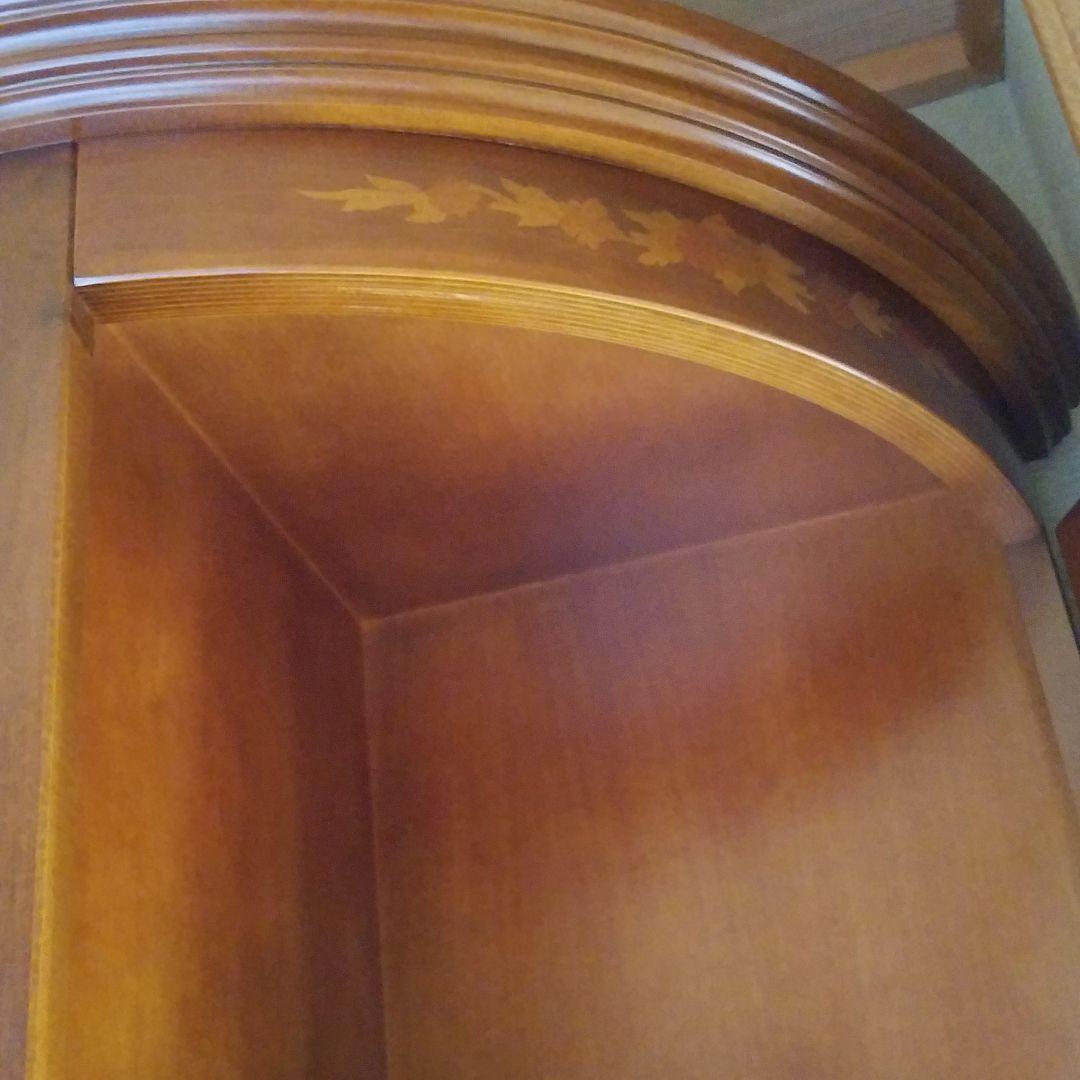 値下げ　コーナー木製家具　ガラス扉　収納飾り棚キャビネット寝室などアンティーク調