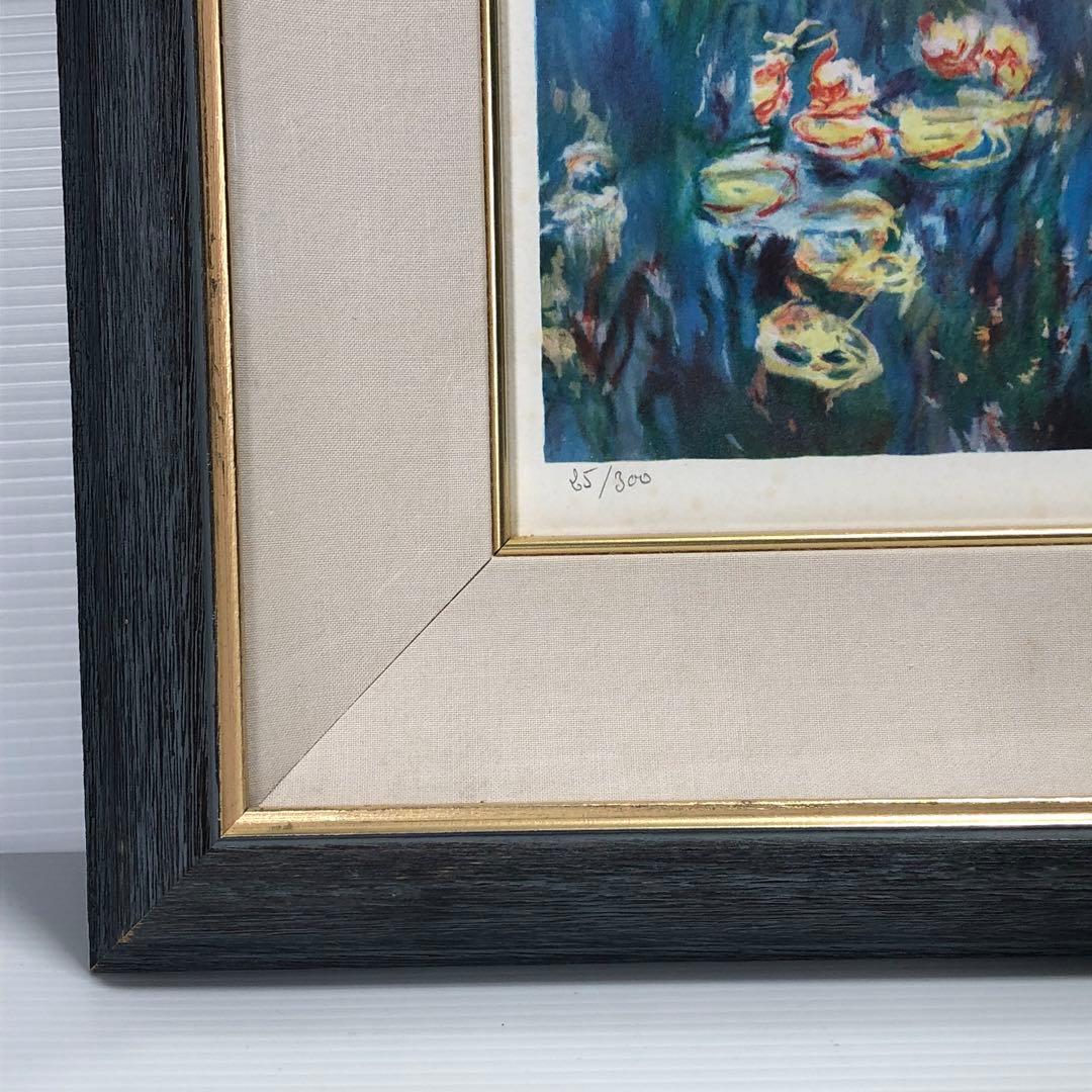 クロード・モネ　「睡蓮」　リトグラフ　版上サイン・エディション有り