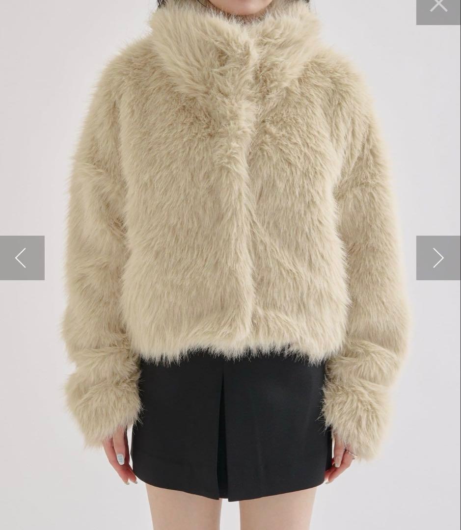 mystic ショートファーコート　FREE SIZE