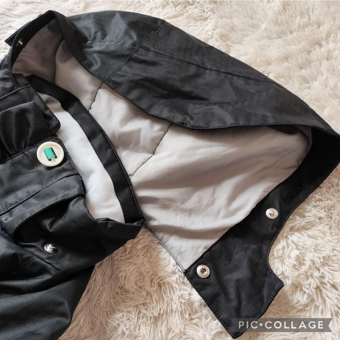 美品♡デサント♡フリルガールハート スキーウェア上下 ヒートナビ 黒ピンク150