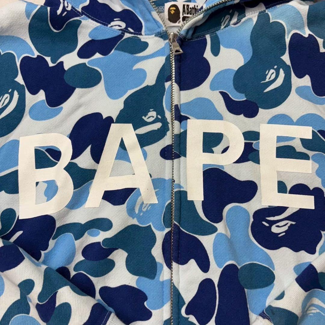 a bathing ape bape 総柄 パーカー ジップ