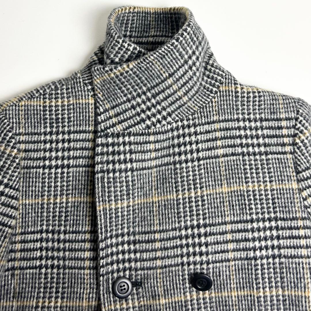 極美品✴︎PINORE/ピノーレ/ダブルボタンショートコート/ピーコート/チェック