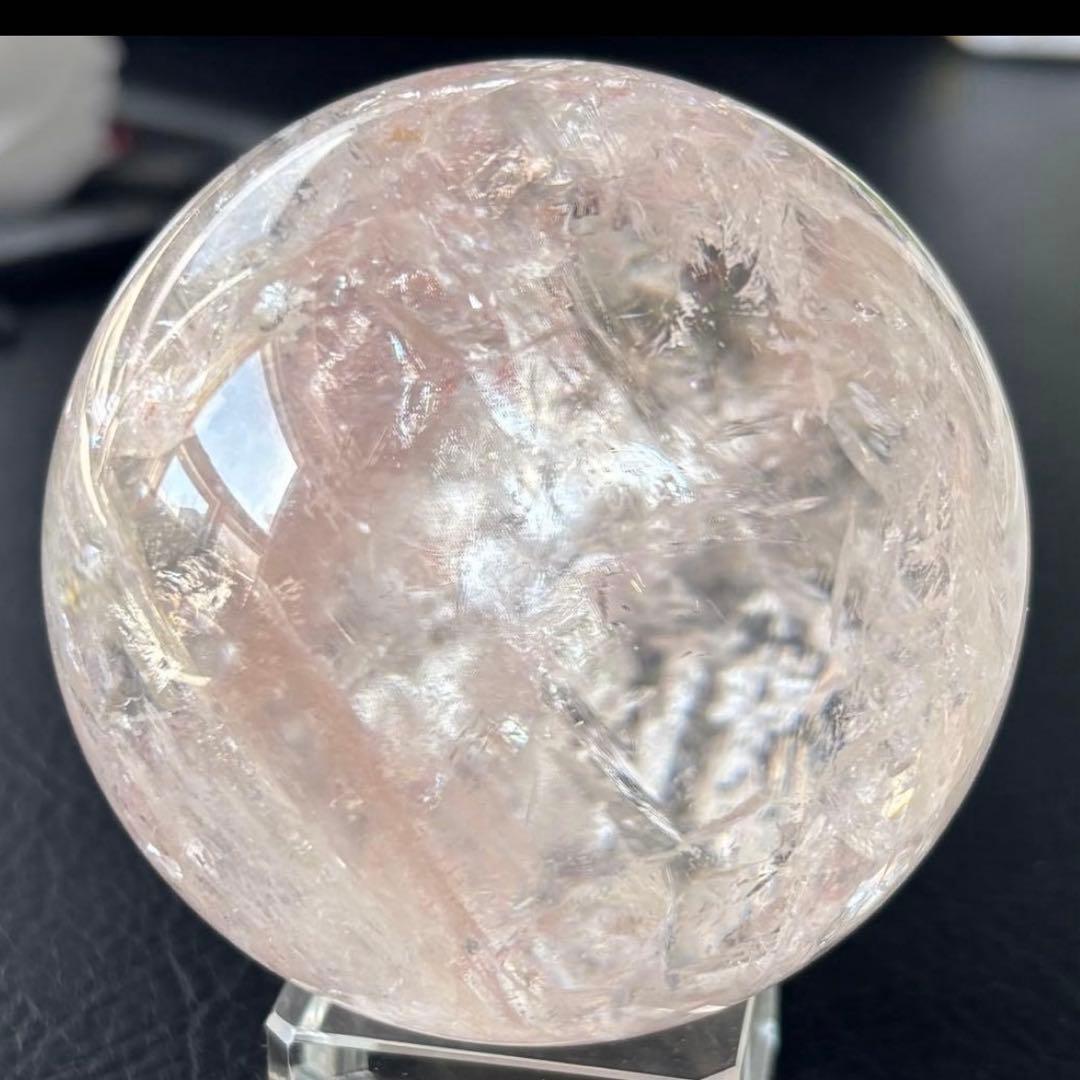 週末だけお値下げ★ 6.6cm ピンクアゼツライト スフィア ピンククォーツ★