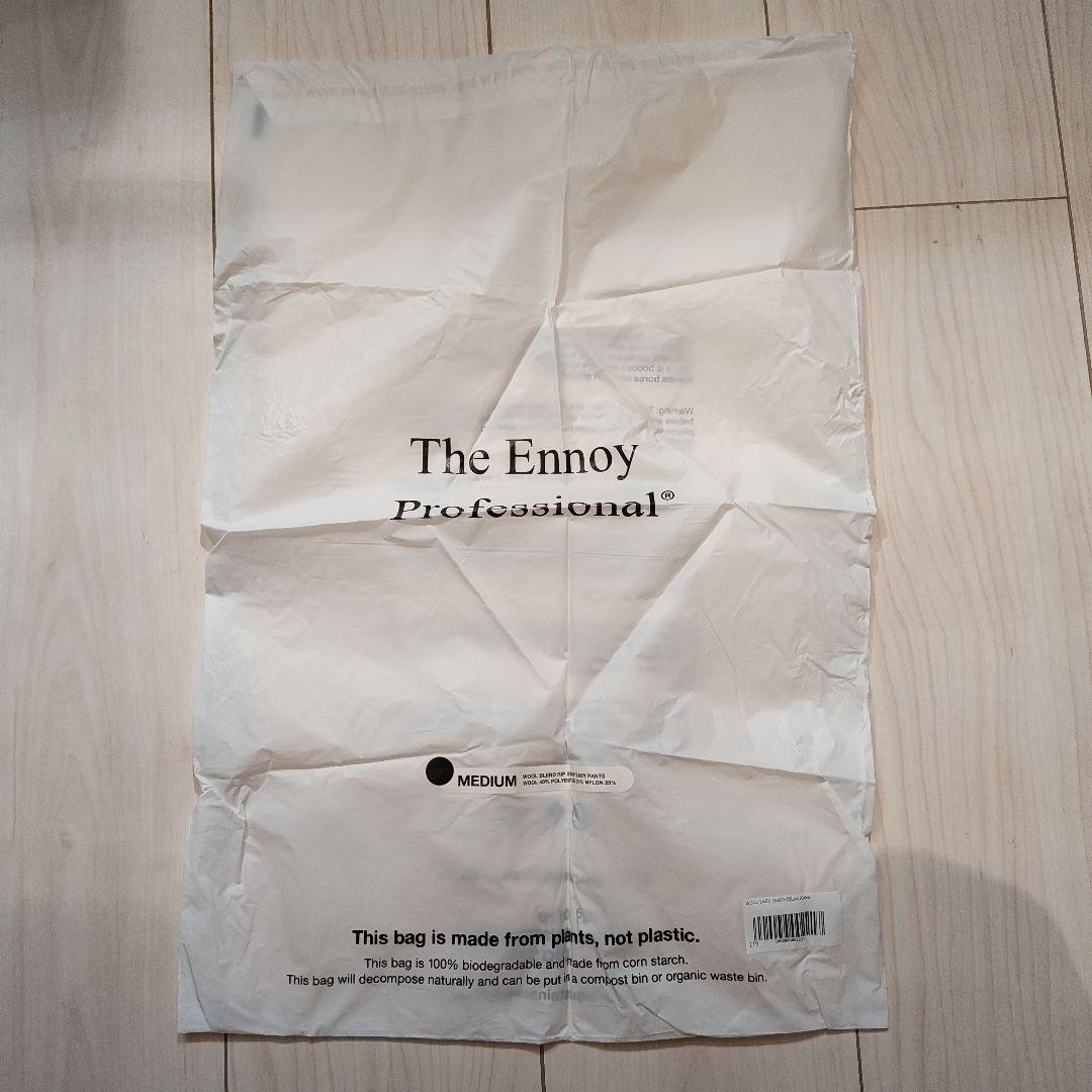 Ennoy wool blend rip stop easy pantsサイズM