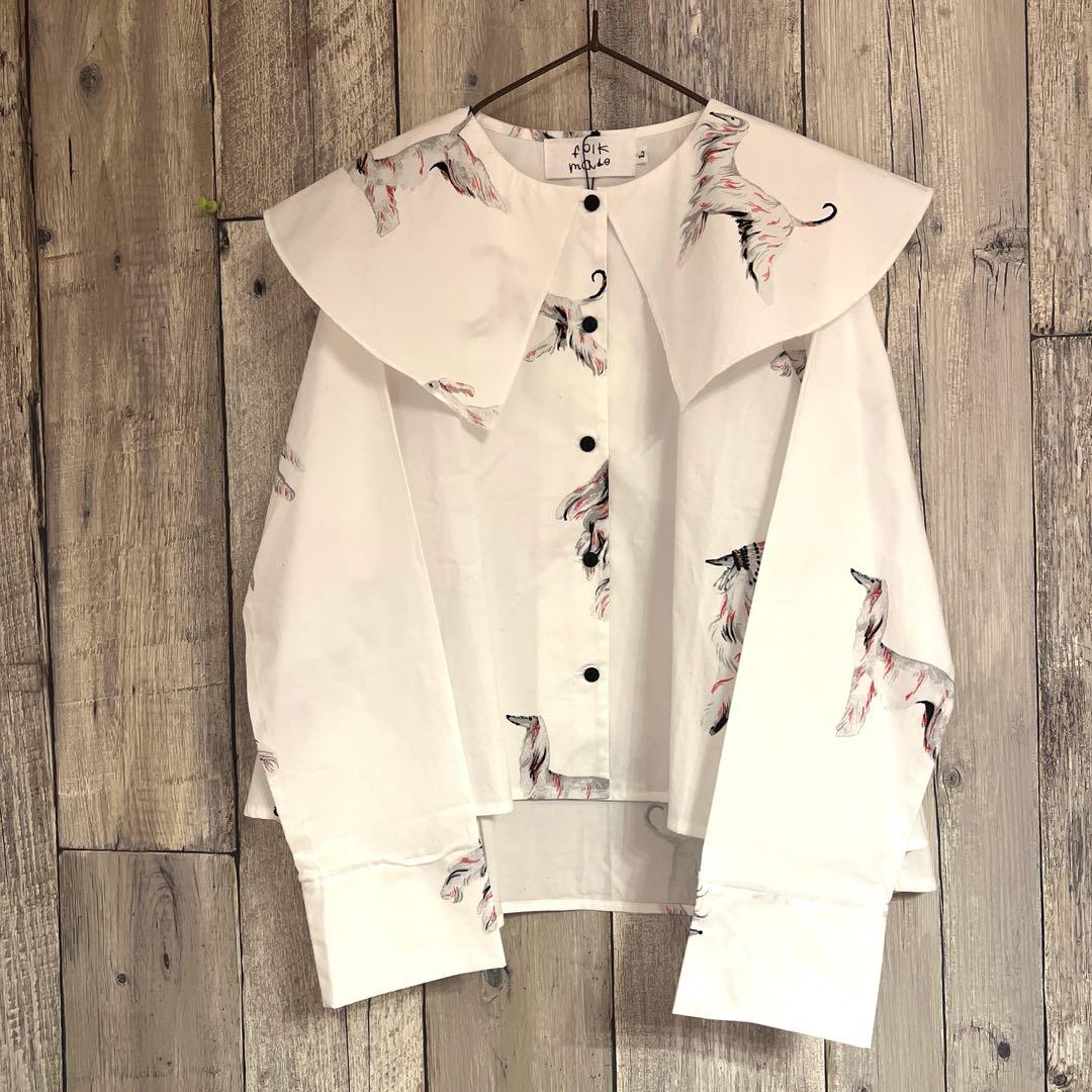 フォークメイド folkmade アフガンブラウス Lサイズ