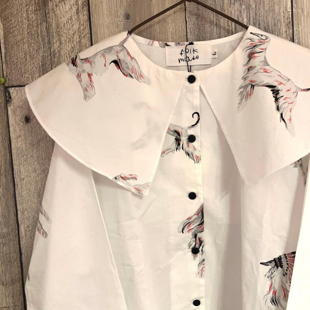 フォークメイド folkmade アフガンブラウス Lサイズ