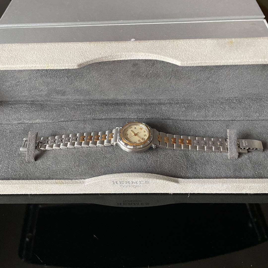 HERMES キャプテンニモ　クオーツ時計 シルバー ゴールド　レディース