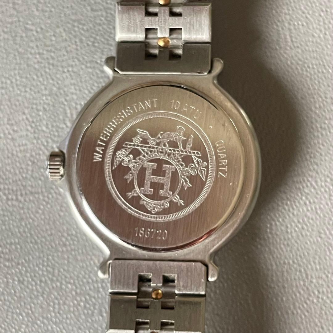 HERMES キャプテンニモ　クオーツ時計 シルバー ゴールド　レディース