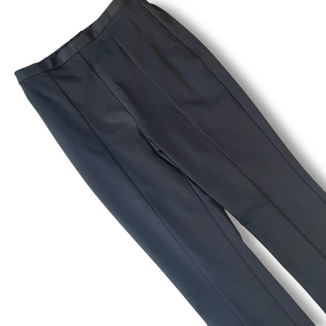 未使用級✨LE PHIL ハイストレッチフロントスリットパンツ ブラック0 現行