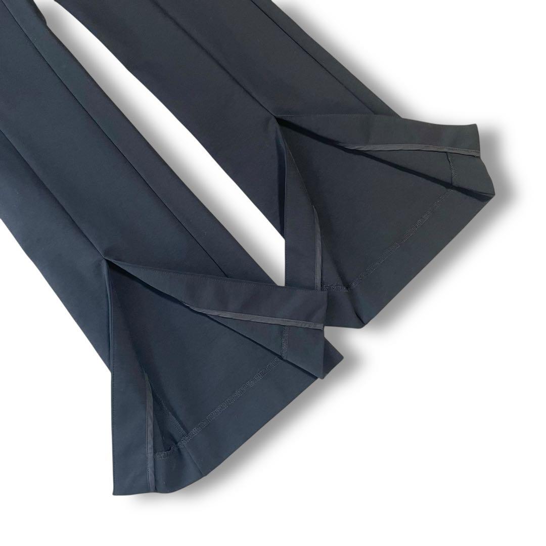 未使用級✨LE PHIL ハイストレッチフロントスリットパンツ ブラック0 現行