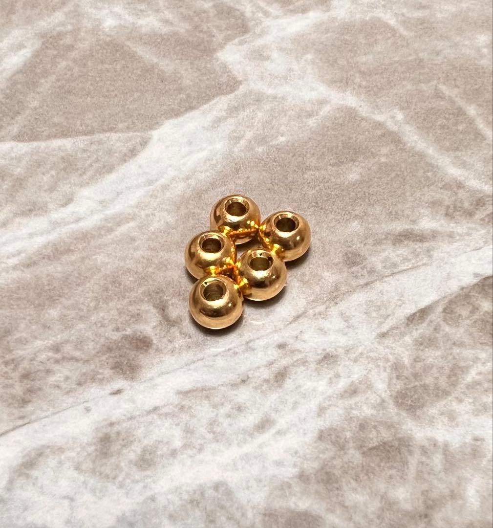 イーグルキャピタルワン　金無垢ビーズ　L 2個