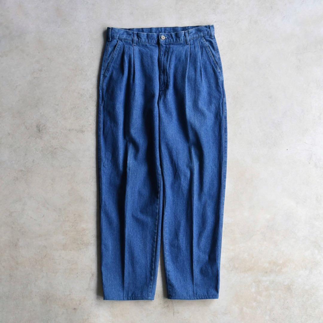 90s BRITTANIA ツータック デニムスラックス ドッカーズ同型モデル
