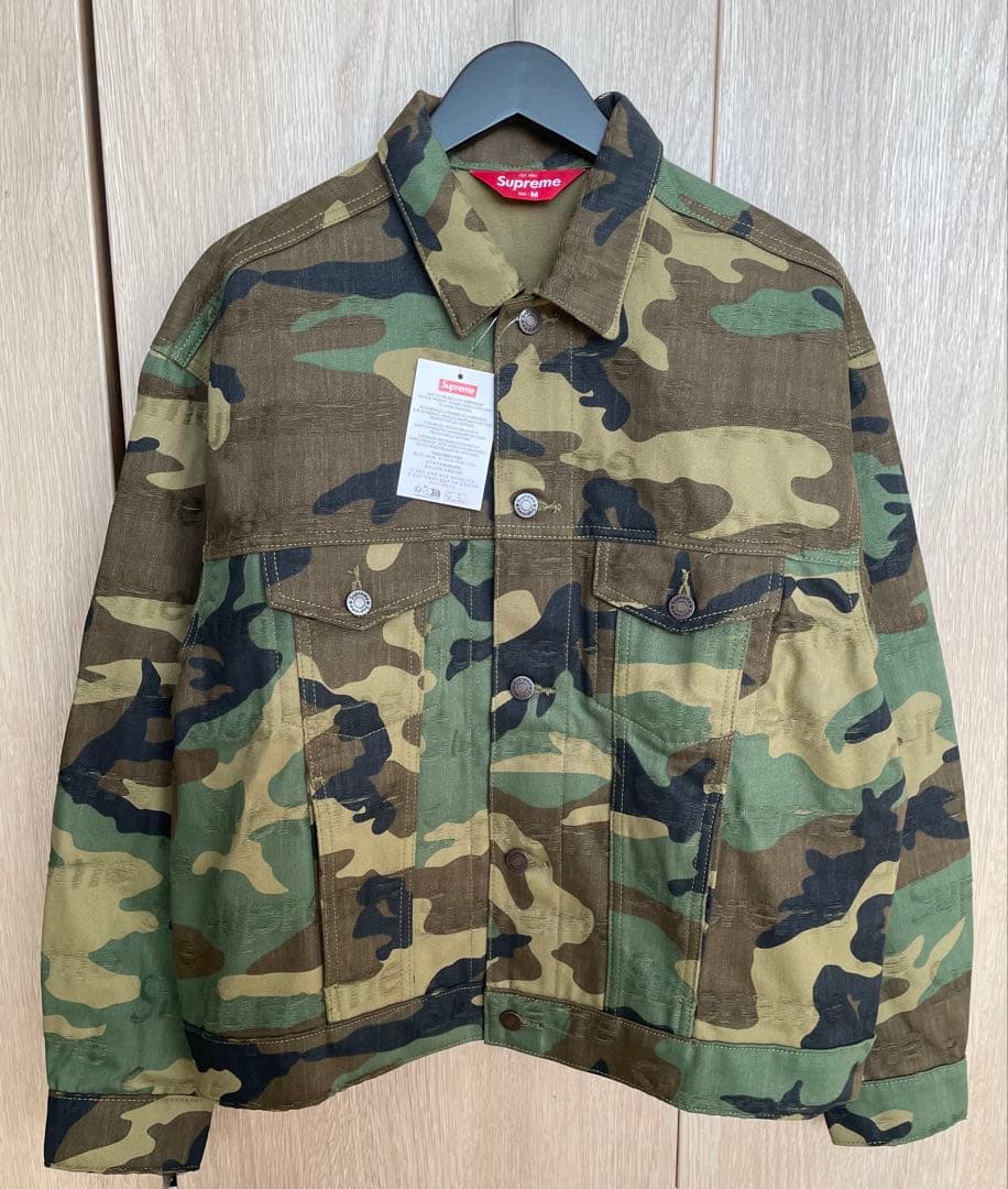 ジャケット・アウター Jacquard Logos Denim Trucker Jacket