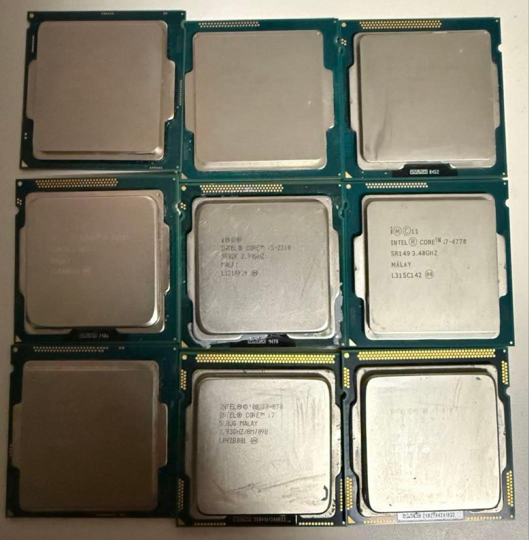 Intel CPU セット 9個　i7 i5 i3 まとめ売り　インテル