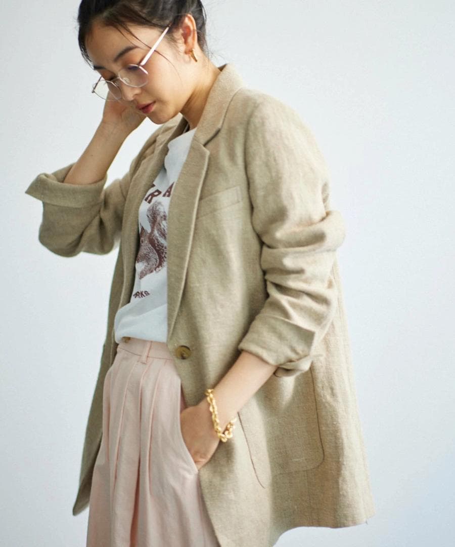 【試着のみ】BABYLONE ヘビーリネンジャケット2024