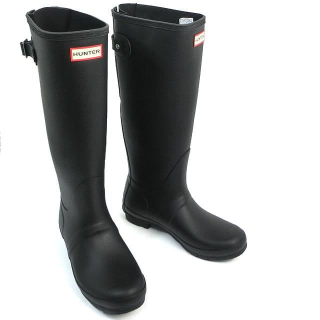 新品ハンターHUNTERレディースレインブーツ・ブラック　UK5-24cm