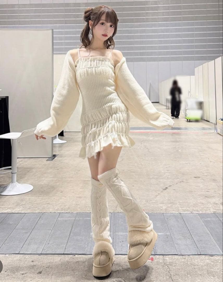 Rosé Muse　Scrunch cami o/p cardie set