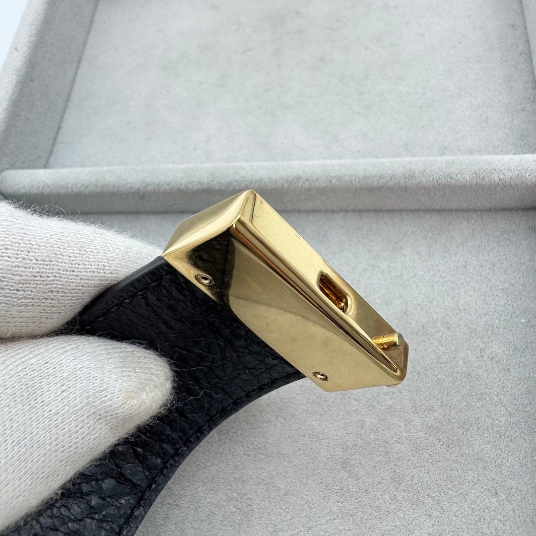 【箱付き】BALENCIAGA バングル　ブレスレット　ゴールド　ブラック　ロゴ