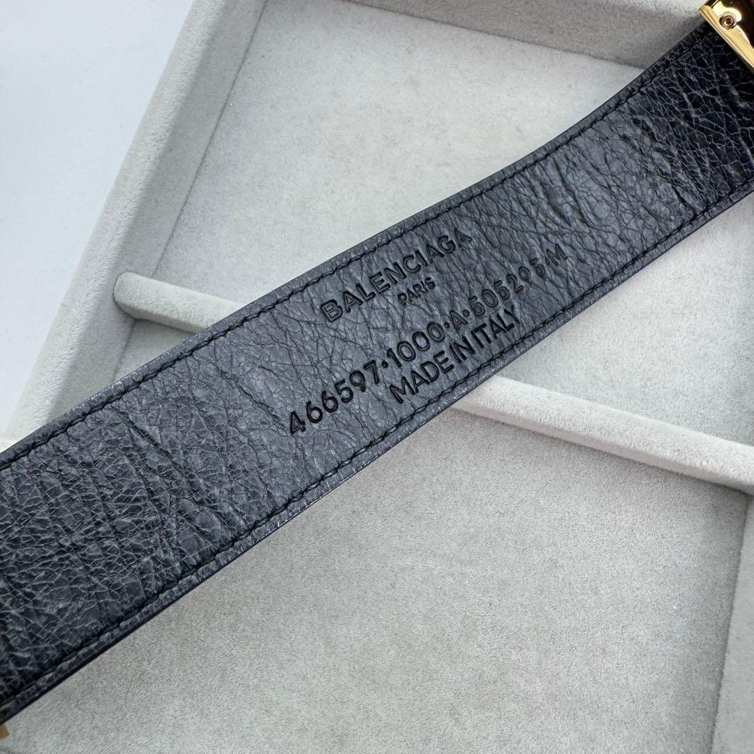 【箱付き】BALENCIAGA バングル　ブレスレット　ゴールド　ブラック　ロゴ