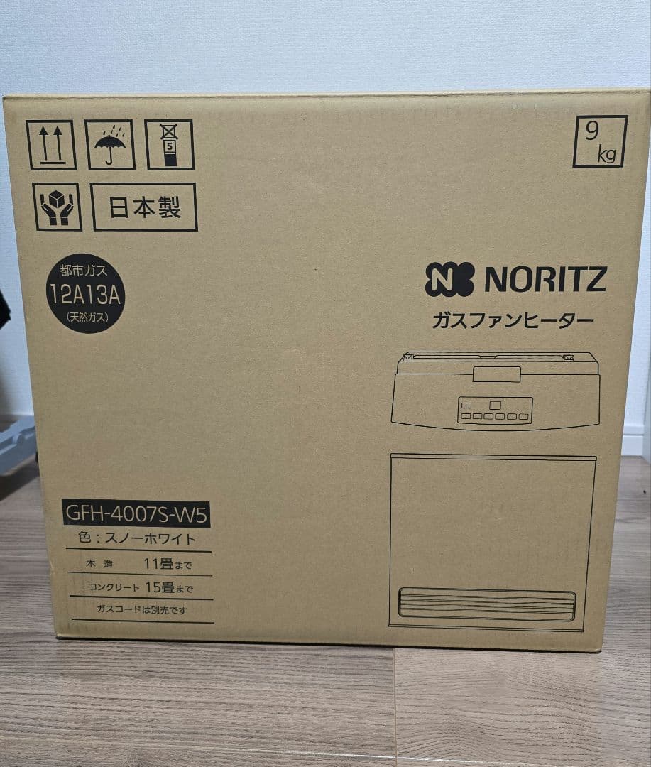 NORITZ ガスファンヒーター GFH-4007S-W5　都市ガス