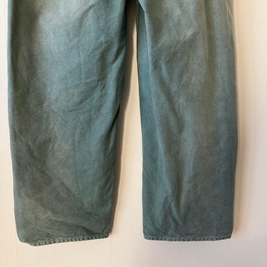 25SS AURALEE コットンダックパンツ 1 アッシュグリーン