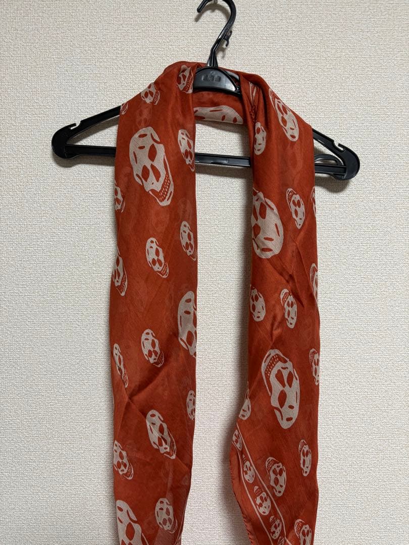 ヴィンセントアレキサンダーマックイーンシルク総柄大判ストール