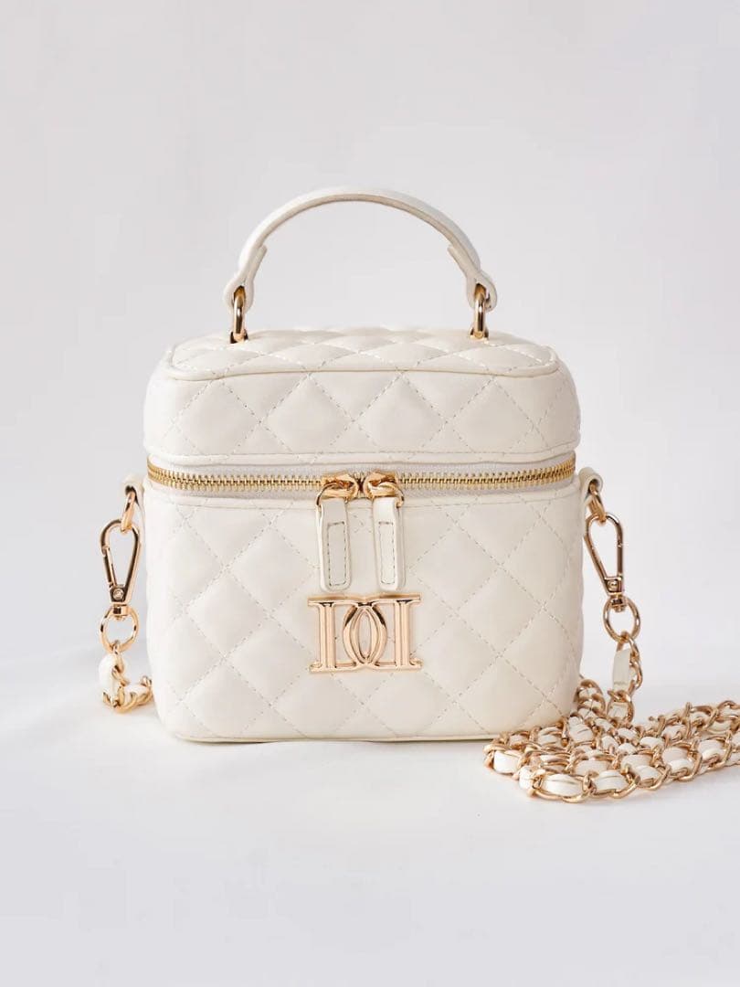 【ゴールドパーツ】キルティングスクエアミニバッグ ダーリッチ Darich