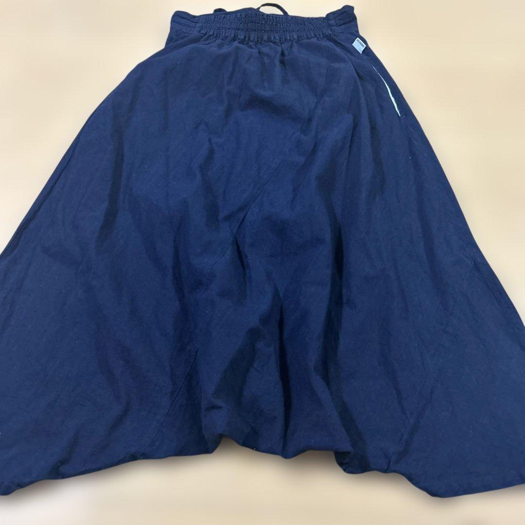 美品ソウソウSOU・SOU伊勢木綿臼井織ぬの株式会社ネイビーコットンパンツM男女
