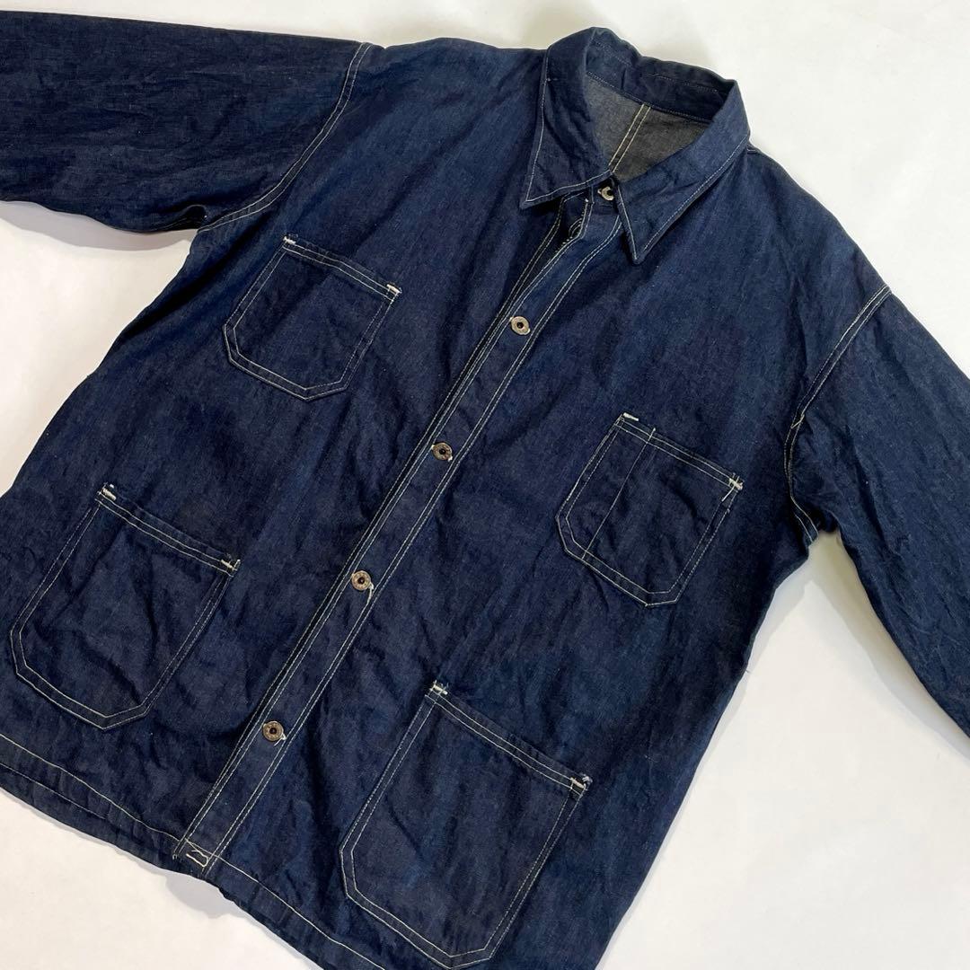 40s WWⅡ デニム カバーオール 大戦 ビッグサイズ ワンウォッシュ