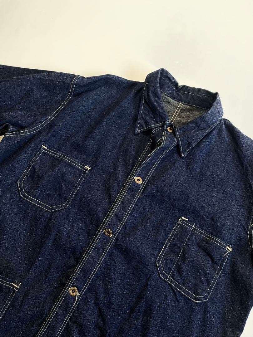 40s WWⅡ デニム カバーオール 大戦 ビッグサイズ ワンウォッシュ