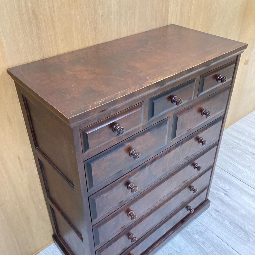 北海道民芸家具 整理箪笥 チェスト 樺材 和モダン 収納家具 北民