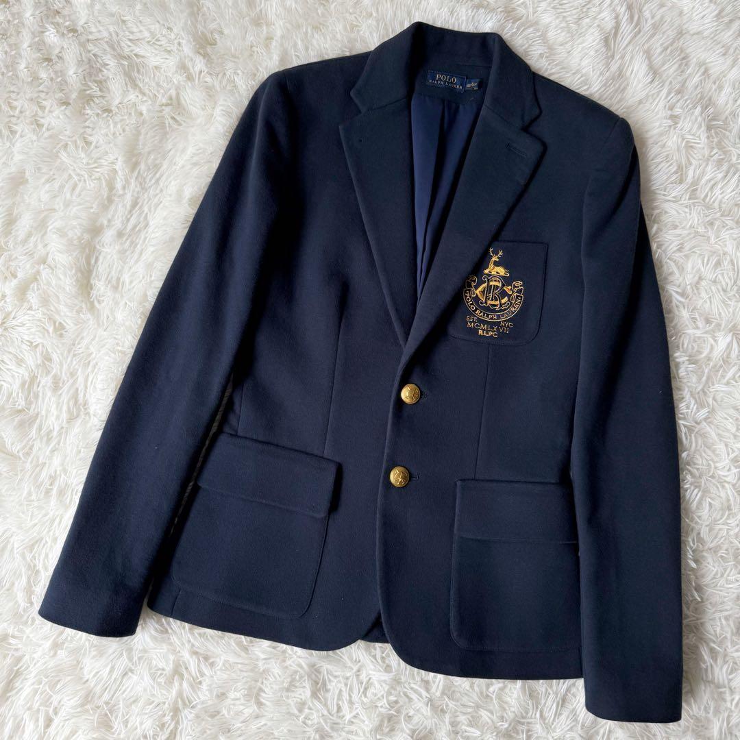 現行タグ⭐︎POLO RALPH LAUREN 紺ブレ 金ボタン エンブレムS相当