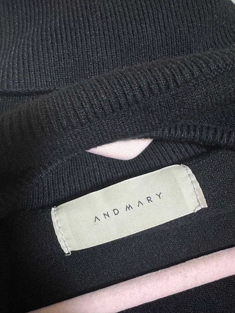 ANDMARY アンナチェックドレス ブラック