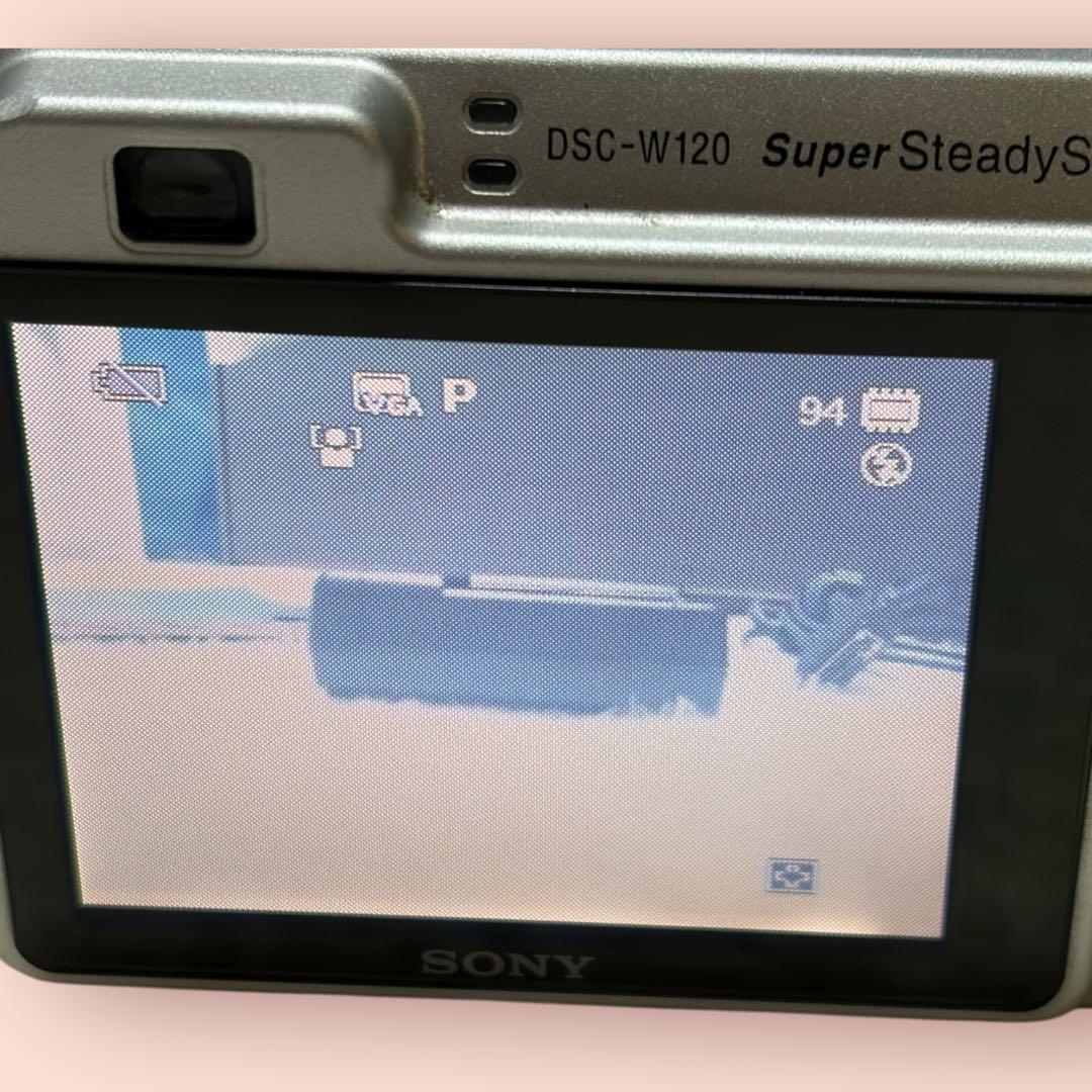 動作確認済　SONY Cyber-shot DSC-W120 バッテリー付属